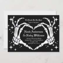 Bis dass der Tod uns scheidet Skelett Herz Hand Ho