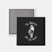 Bis dass der Tod uns scheidet Skelett Herz Künstle Magnet (Vorderseite/Rückseite)