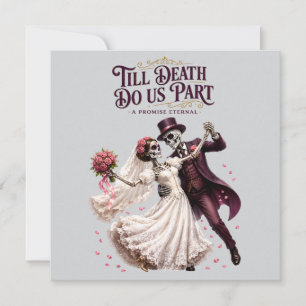 Bis dass der Tod uns scheidet Skelett-Hochzeit Karte