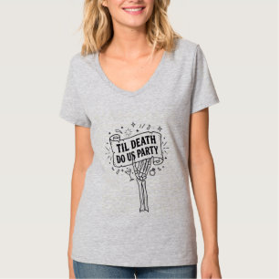 Bis dass der Tod uns scheidet - Skelett-Junggesell T-Shirt