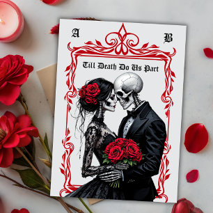 Bis dass der Tod uns scheidet Skelett Liebhaber Go Einladung