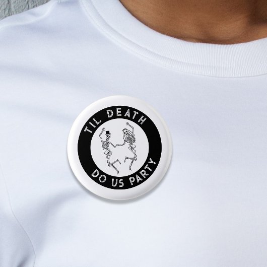 Bis dass der Tod uns scheidet Skelett-Paar Jungges Button
