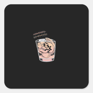 Bis dass der Tod uns scheidet – Süßes Faultier tri Quadratischer Aufkleber