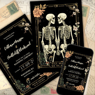 Bis dass der Tod uns scheidet | Tarot Hochzeitsein Einladung