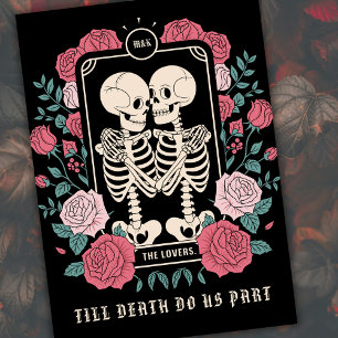 Bis dass der Tod uns scheidet Tarot Liebhaber Goth Einladung