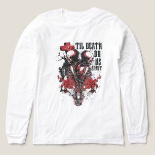 Bis dass der Tod uns scheidet Totenkopf Rose Tri-Blend Shirt