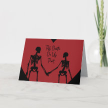 Bis dass der Tod uns scheidet Valentinstag-Karte o