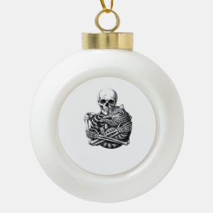 Bis dass der Tod uns scheidet - Zitat Klassisches Keramik Kugel-Ornament