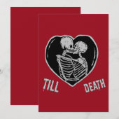 Bis Deah Emo Goth Vlanetine's Day Feiertagskarte (Vorne/Hinten)