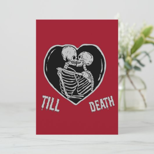 Bis Deah Emo Goth Vlanetine's Day Feiertagskarte (Stehend Vorderseite)
