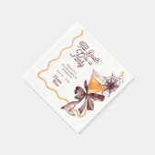 Bis Death Bow Cocktail Halloween Bacheloerette Serviette (Ecke)