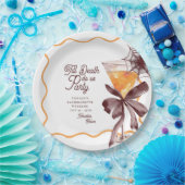 Bis Death Bow Cocktail Halloween Bachelorette Pappteller (Party)