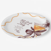 Bis Death Bow Cocktail Halloween Bachelorette Pappteller (Schrägansicht)