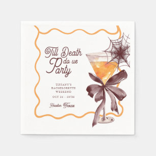 Bis Death Bow Cocktail Halloween Bachelorette Serviette