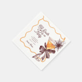 Bis Death Bow Cocktail Halloween Bachelorette Serviette (Ecke)