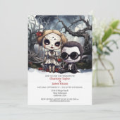 Bis der Tod machen wir Teil Braut und Gräuel Einladung (Stehend Vorderseite)