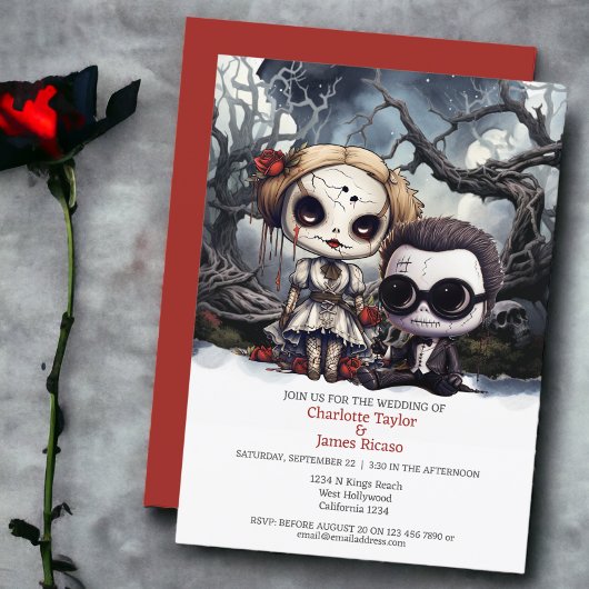 Bis der Tod machen wir Teil Braut und Gräuel Einladung