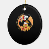Bis der Tod macht uns Teil. Pizza Forever! Keramik Ornament (Links)