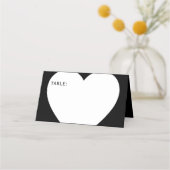 Bis der Tod macht uns Teil Skelett Hochzeit weiß Platzkarte (Vorderseite)