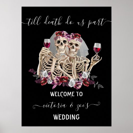 Bis der Tod, Teil Goth Skeleton Brides Willkommen Poster (Vorne)