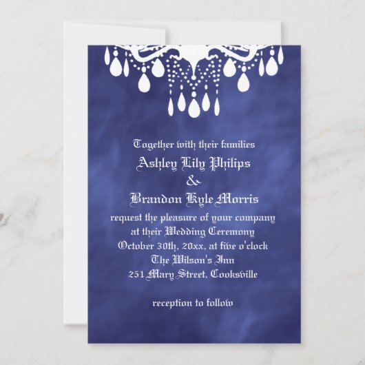 Bis der Tod uns an einer Lila Haze-Hochzeit teilha Einladung (Vorderseite)