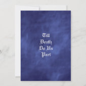 Bis der Tod uns an einer Lila Haze-Hochzeit teilha Einladung (Rückseite)