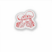 Bis der Tod uns beiseite lässt (rot transparent) Aufkleber (Vorderseite)