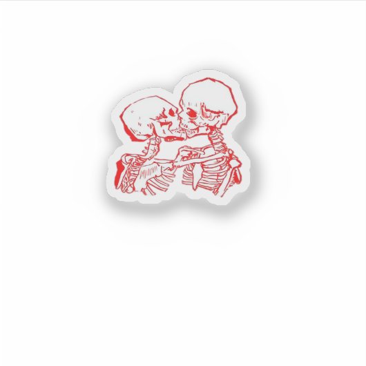 Bis der Tod uns beiseite lässt (rot transparent) Aufkleber (Vorderseite)