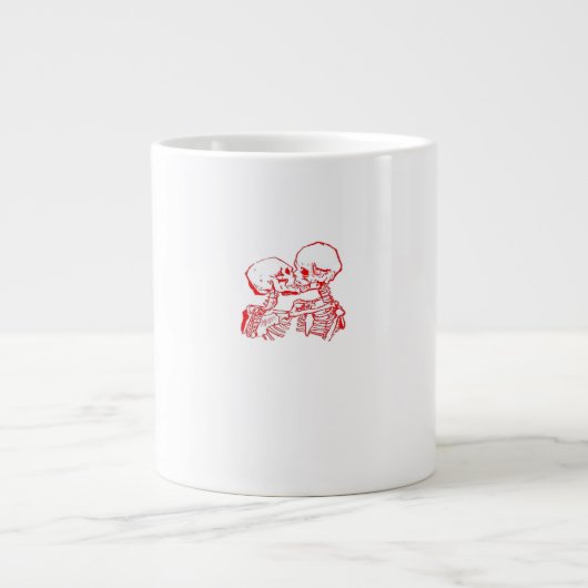 Bis der Tod uns beiseite lässt (rot transparent) Jumbo-Tasse (Vorderseite)