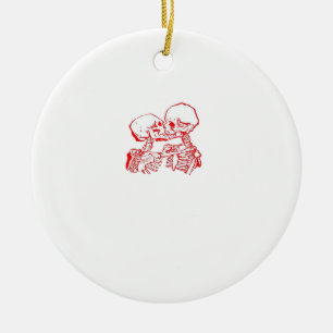 Bis der Tod uns beiseite lässt (rot transparent) Keramik Ornament