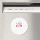 Bis der Tod uns beiseite lässt (rot transparent) Magnet (In Situ (Geschirrspüler))