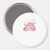 Bis der Tod uns beiseite lässt (rot transparent) Magnet (Vorderseite/Rückseite)