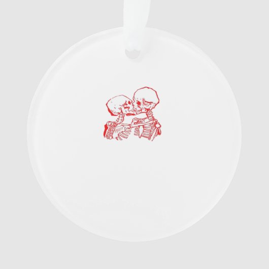 Bis der Tod uns beiseite lässt (rot transparent) Ornament (Vorderseite)
