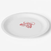 Bis der Tod uns beiseite lässt (rot transparent) Pappteller (Schrägansicht)