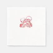 Bis der Tod uns beiseite lässt (rot transparent) Serviette (Vorderseite)