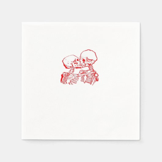 Bis der Tod uns beiseite lässt (rot transparent) Serviette (Vorderseite)