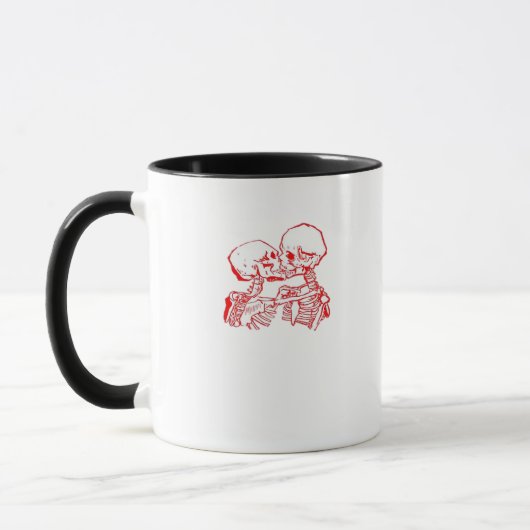 Bis der Tod uns beiseite lässt (rot transparent) Tasse (Links)