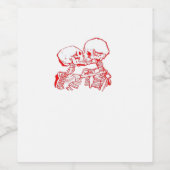 Bis der Tod uns beiseite lässt (rot transparent) Weinetikett (Einzelnes Label)