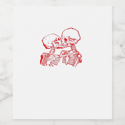 Bis der Tod uns beiseite lässt (rot transparent) Weinetikett (Einzelnes Label)