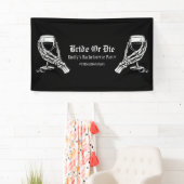 Bis der Tod uns das Partyleben nimmt Schwarze goth Banner (Insitu)