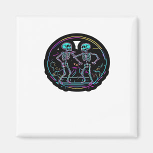 Bis der Tod uns Party feiern lässt Skelett-Tanz Kl Magnet