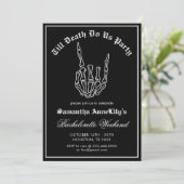 Bis der Tod uns Party Junggeselinnen-Abschied Einladung (Stehend Vorderseite)