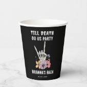 Bis der Tod uns Party Junggeselinnen-Abschied Pappbecher (Vorderseite)