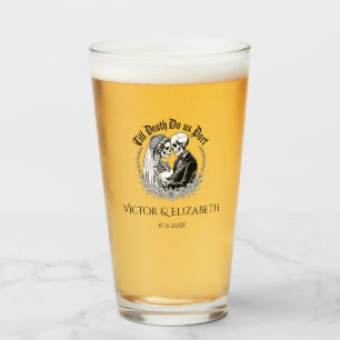Bis der Tod uns Personalisierte Hochzeit macht Glas