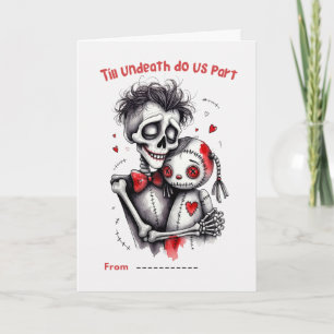Bis der Tod uns Scheidet Skelett-Paar Valentinstag Karte