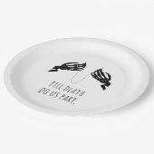 Bis der Tod uns Teil-Boxy macht Pappteller (Schrägansicht)