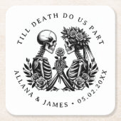 Bis der Tod uns Teil der gotischen Hochzeit Rechteckiger Pappuntersetzer (Vorderseite)