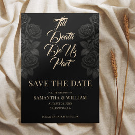Bis der Tod uns Teil der gotischen Hochzeit Save The Date