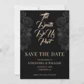 Bis der Tod uns Teil der gotischen Hochzeit Save The Date (Vorderseite)