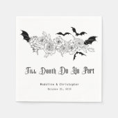 Bis der Tod uns Teil der gotischen Hochzeit Serviette (Vorderseite)